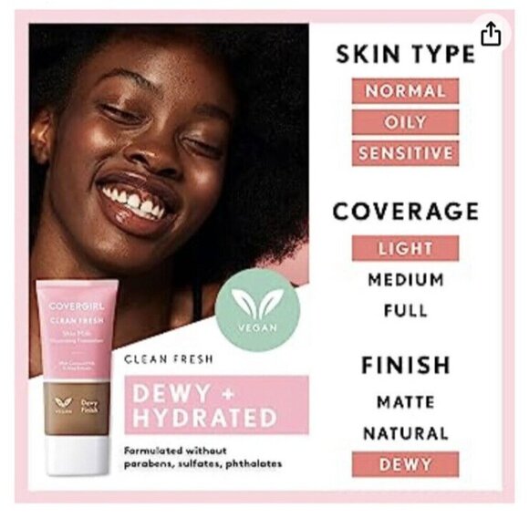 COVERGIRL Clean Fresh Skin Milk Nourishing Foundation - #640 Dark - Picture 4 of 7